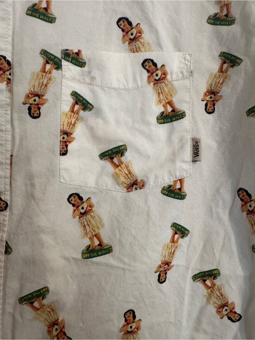 Vans Hula Girl Short Sleeve Button Down Shirt - Large - Picture 3 of 4